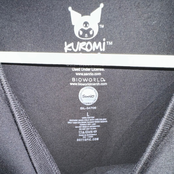 Kuromi Sanrio Crop Top Women's Large T-Shirt - Picture 3 of 4